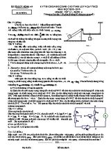 Đề dự phòng thi chọn học sinh giỏi tỉnh môn Vật lý Lớp 9 THCS - Bảng A - Năm học 2018-2019 - Sở giáo dục và đào tạo Nghệ An (Có đáp án)